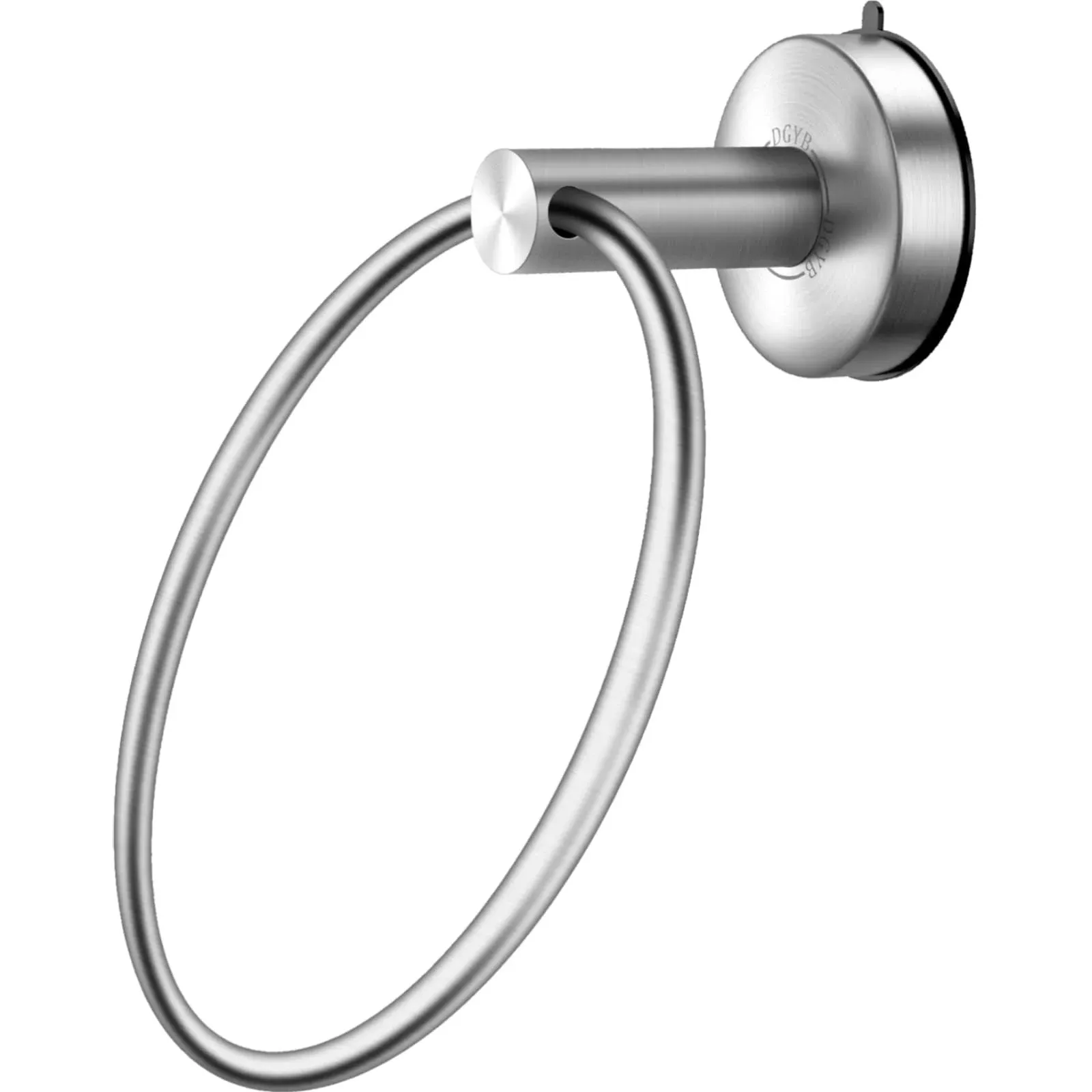 DGYB Suction Cup Hand Towel Ring Brushed Nickel Hand Towel Holder for Bathroom Wall Sus 304 Stainless Steel Kitchen Towel Han