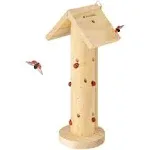 Navaris Wooden Ladybug Habitat - Hanging Real Pinewood Flying Insect Bug Ladybird Lady-Bug House Shelter Hotel for The Garden - Insect Hibernation