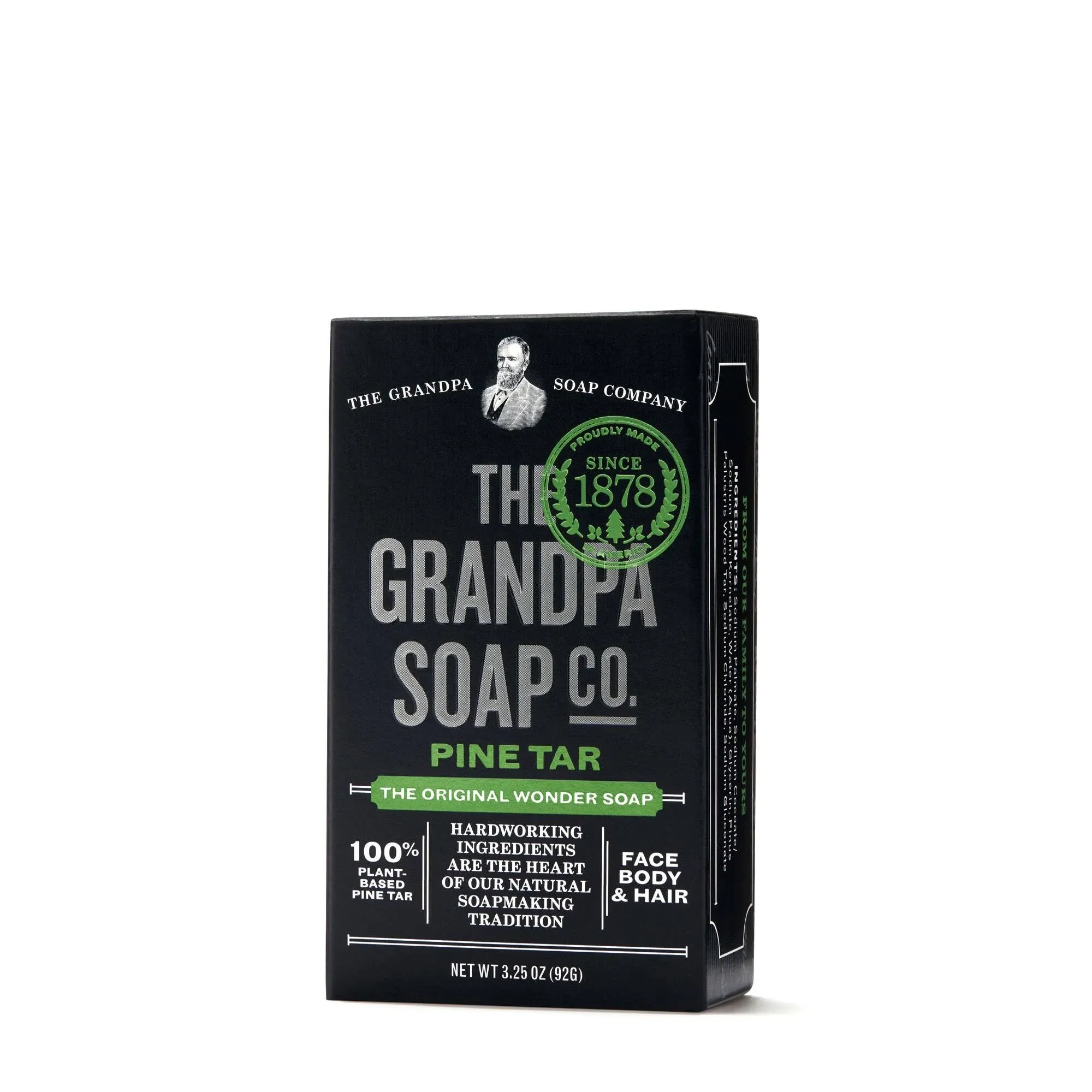 The Grandpa Soap Company Pine Tar Soap - 3.25 oz Bar (6 Pack)