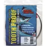 AFW S06C-0 #6 ToothProof Stainless Steel Single Strand Leader Wire 58lb (26 kg)