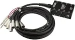 Hosa Technology SH-6X2-30 Little Bro 30&#039; Sub Snake Nonlocking 6-XLR 2-1/4&#034; TRS