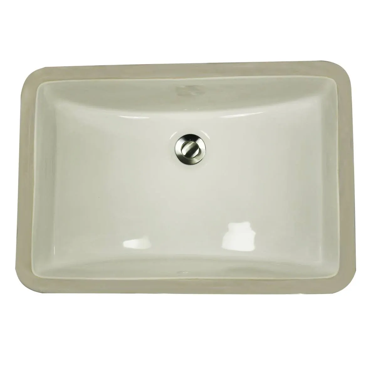 Nantucket Sinks UM-18x12-B 18-Inch by 12-Inch Rectangle Ceramic Undermount Vanity, Bisque