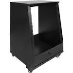 Gator Elite Furniture Series 12U Angled Studio Rack with Locking Casters