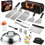 19PCS Griddle Accessories Kit Stainless Steel Flat Top Grill Accessories Set for