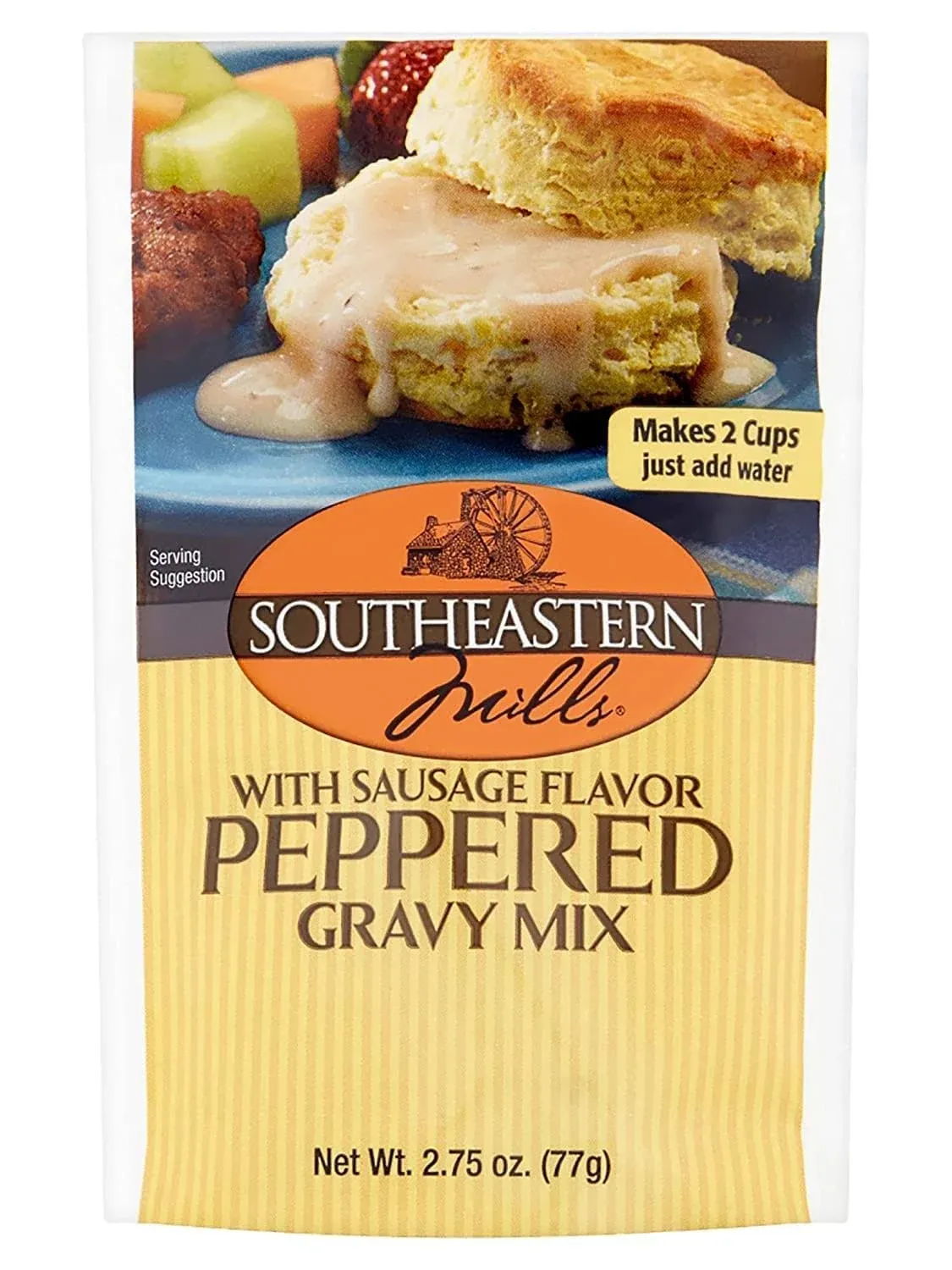 Southeastern Mills Peppered Gravy Mix with Sausage Flavor 2.72 Ounce (Pack of 4)