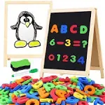 Magnetic Letters and Numbers with Easel for Kids/Toddlers, Magnetic Whiteboard &amp;