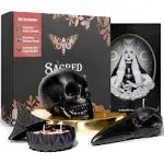 Sacred Luxury Skull Candle Set - Witchy Gifts for Women | Gothic Candles | Black Skull Candle | Spooky Gifts for her | Witchy Candles | Goth Gifts