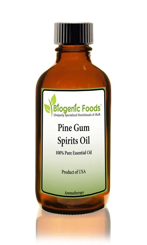 Biogenic Foods Pine Gum Spirits Organic Pure Essential Oil of Pine Tree