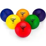 Dodgeballs - Foam, Soft Skin, Low Bounce, 5.9&#034; - Set of 6 Dodge Balls for Kids a