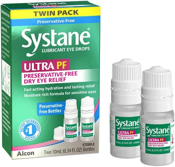 Systane Ultra Multi-dose Preservative-free Lubricant Eye Drops Twin Pack - 2-10 Ml