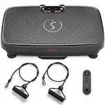 Sunny Health & Fitness Vibration Platform Exercise Machine with Resistant Band