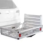 Apex ACC500-DLX Deluxe Aluminum Basket Hitch Cargo Carrier with Ramp