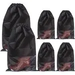 Set of 6 Tall Boot Bags for Travel Non-Woven with Rope for Women Large Shoe Protector Cover Storage Organizers Pouch