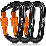 B-Mardi Ultra Sturdy Locking Carabiner Clips,12KN (2697 lbs) Carabiner Heavy Duty for Hammocks, Camping,Hiking, Swing, Locking Dog Leash and Harness,