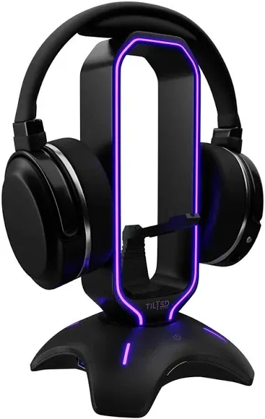 TILTED NATION TNSHADOW Gaming Headset Stand with RGB and 2 port USB 3.0 (Black)