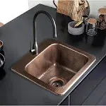 Monarch Abode Pure Copper Hand Hammered Baxter 17092 Bar Sink