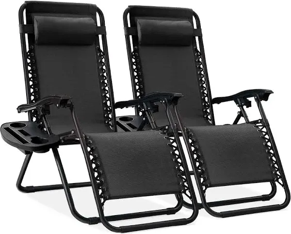 Best Choice Products Set of 2 Zero Gravity Lounge Chair Recliners