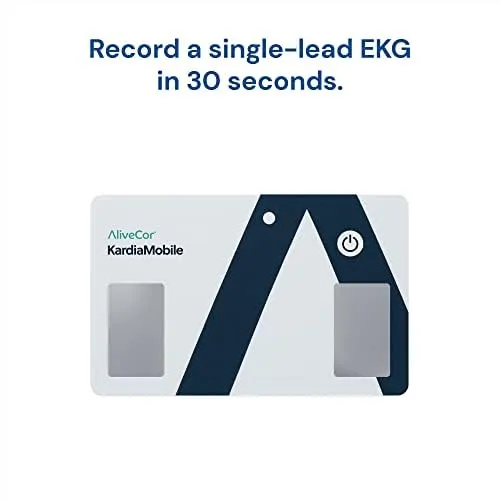 KardiaMobile Card Wallet-Sized Personal EKG Device - Record Single-Lead EKGs On The Go and Detect Irregular Heartbeats - by AliveCor