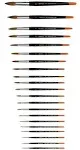 Raphael Series 8404 Red Kolinsky Sable Watercolour Brushes