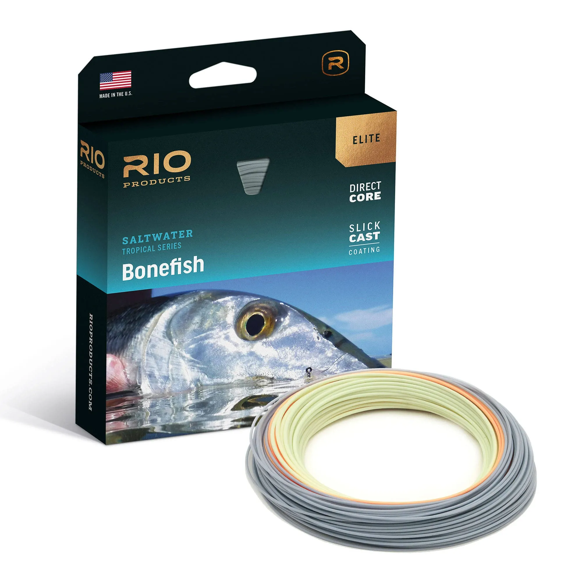 Rio Elite Bonefish Fly Line - WF9 Sand/Orange/Blue