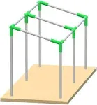 Canopy Fittings Kit 1 3/8" Slant Roof Frame Shelter Carport Deck Shed Greenhous