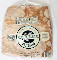 SAJOUNA BAKERY Hand made Saj Bread, Markouk. Pita Bread 16.oz 5pk