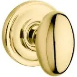 Baldwin Egg Knob 5048 Rose Half Dummy Lifetime Polished Brass 5025.IDM