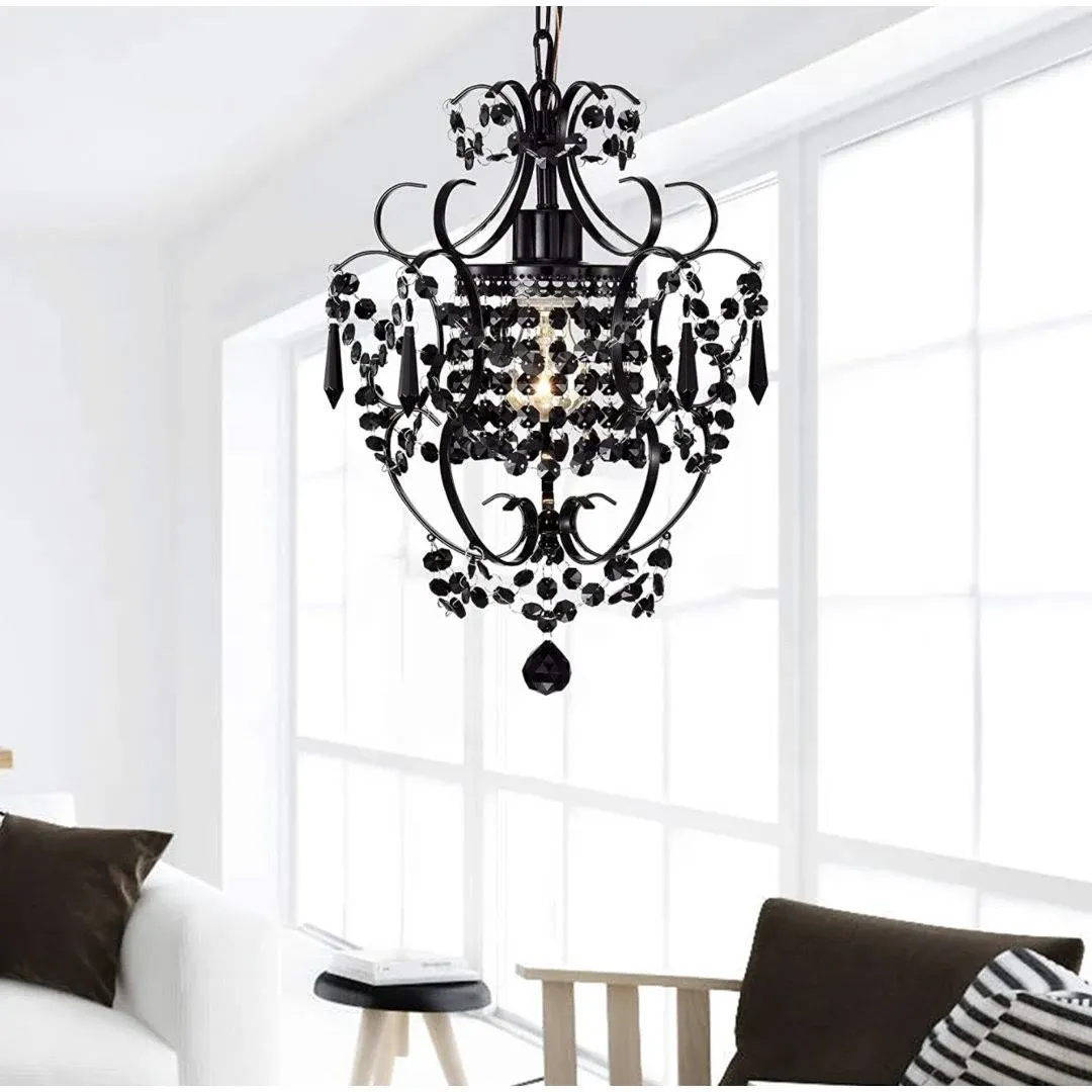 Black Chandelier Small Crystal Chandelier Lighting Modern Rosdorf Park