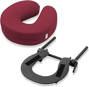 Saloniture Adjustable Massage Table Face Cradle and Pillow 3" Foam - Burgundy