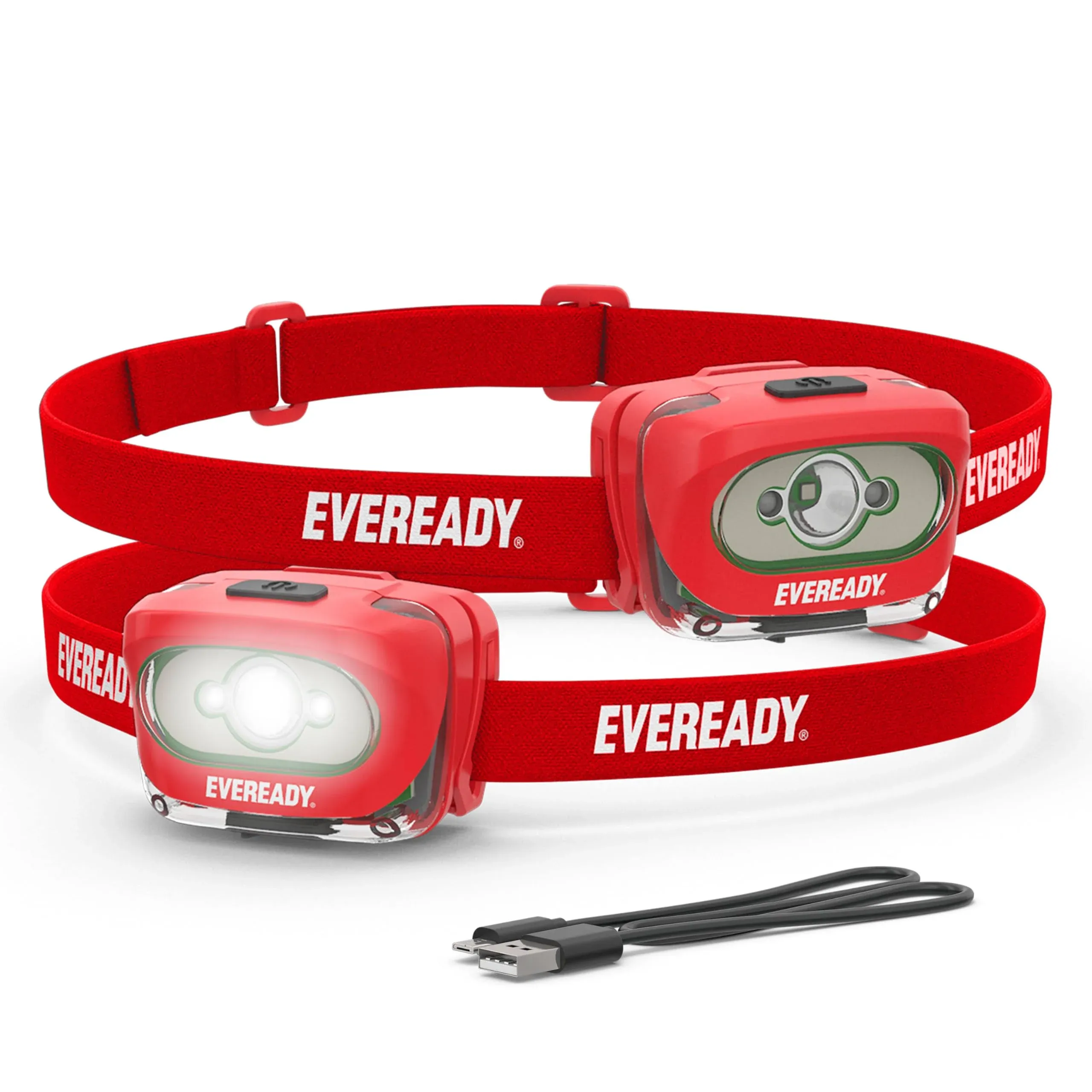 Eveready X200 LED Rechargeable Headlamps 2-Pack