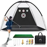 Himal Outdoors Golf Practice Net, Golf Net Backyard Driving, Golf Driving Range, Golf Swing Net, Heavy Duty Golf Practice Hitting Net, Quick Setup Golf Net with Carry Bag