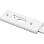 Tilt Latch, Spring-Loaded, White, Plastic, 2-5/16 in. Hole Centers 2 Pack