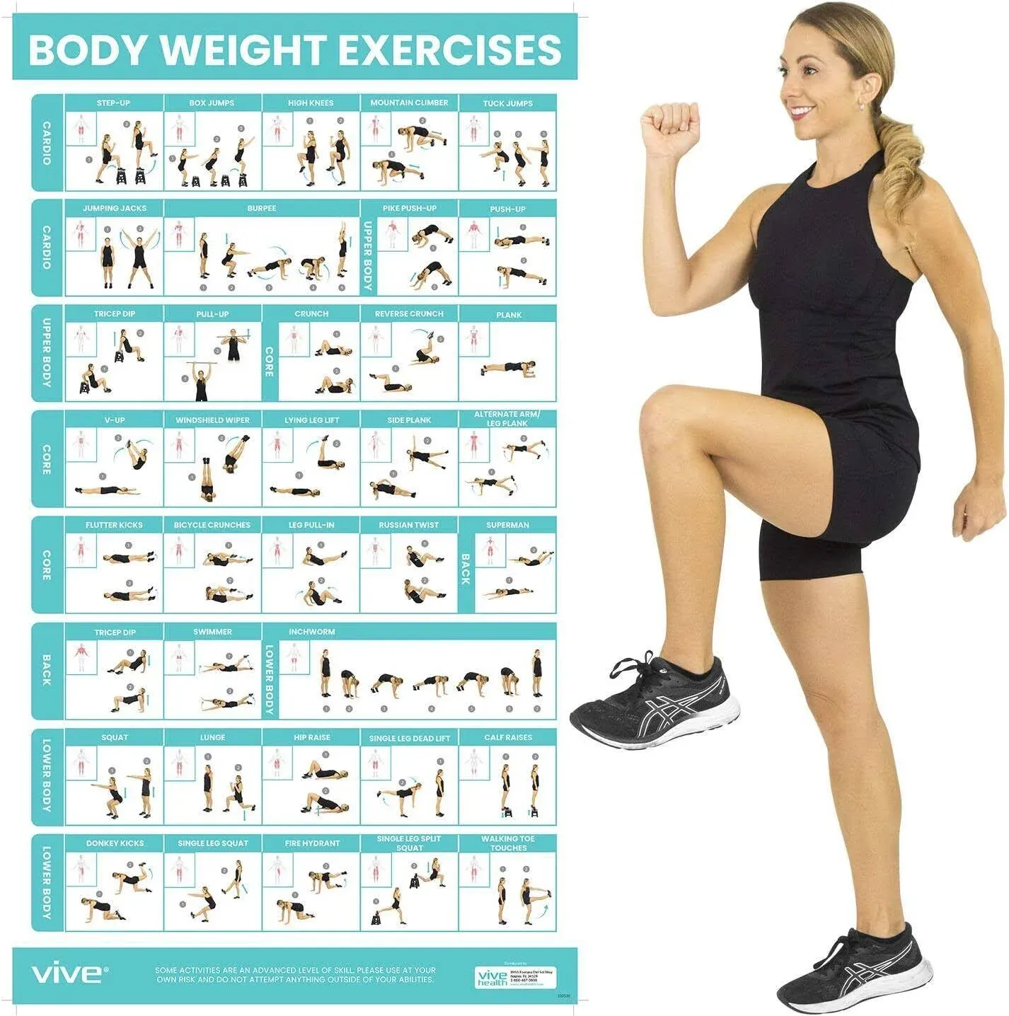 Vive Bodyweight Workout Poster