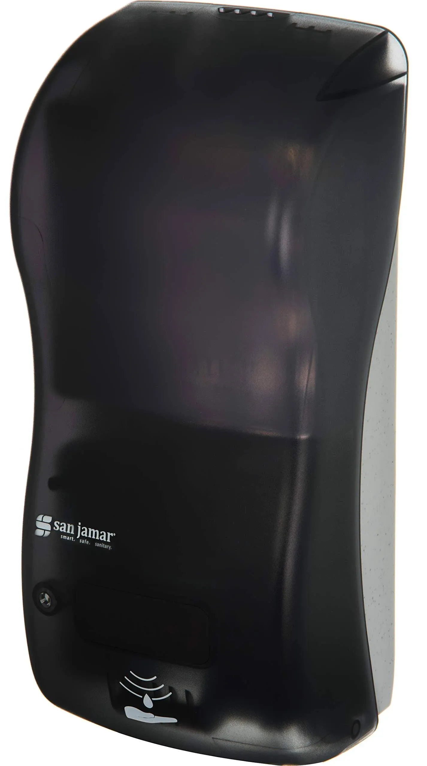 San Jamar Classic Rely Hybrid Electronic Liquid and Lotion Soap Dispenser Hand Sanitizer Dispenser for Bathroom, Kitchen, Restrooms, and Restaurants, Plastic, 900 Ml, Black Pearl