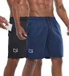 G Gradual Men's 7" Workout Running Shorts Quick Dry Lightweight Gym Shorts with Zip Pockets