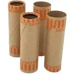 J Mark Burst Resistant Preformed Quarter Coin Roll Wrappers, MADE IN USA, 60-Cou