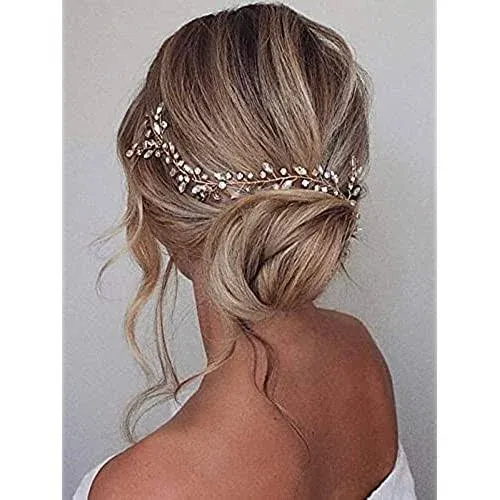 Earent Bride Wedding Crystal Hair Vine Bridal Long Headband Wedding Hair Piece ...