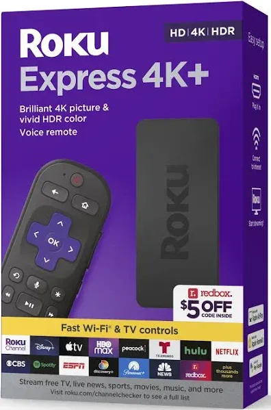 Roku Express 4K+ 3941R2 Streaming Media Player Device HD/4K/HDR w/Voice Remote