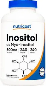 Nutricost Inositol Capsules 500mg 240 Capsules