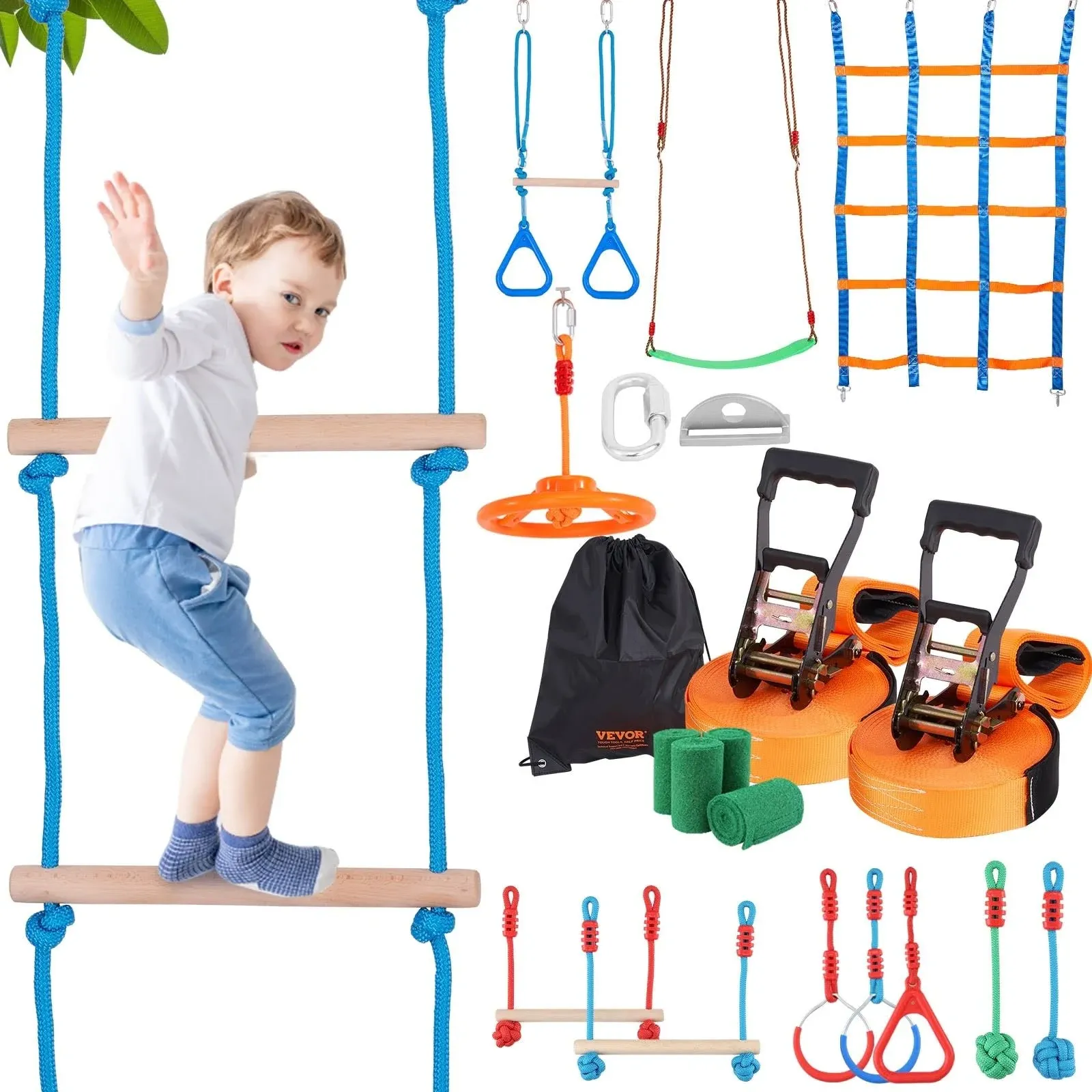 VEVOR Ninja Warrior Kids Outdoor Slackline