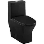 Swiss Madison Sublime II One-Piece Round Toilet Dual-Flush 1.1/1.6 GPF, Matte Black