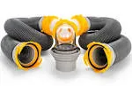 Camco Deluxe 20' RV Sewer Hose Kit with Swivel Fittings and Wye Connector (39666)