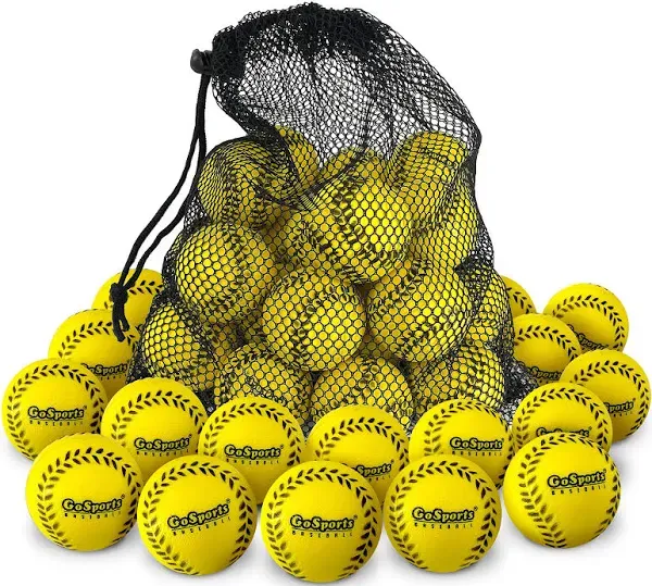 GoSports Mini Foam Baseballs for Pitching Machines and Batting Accuracy Training