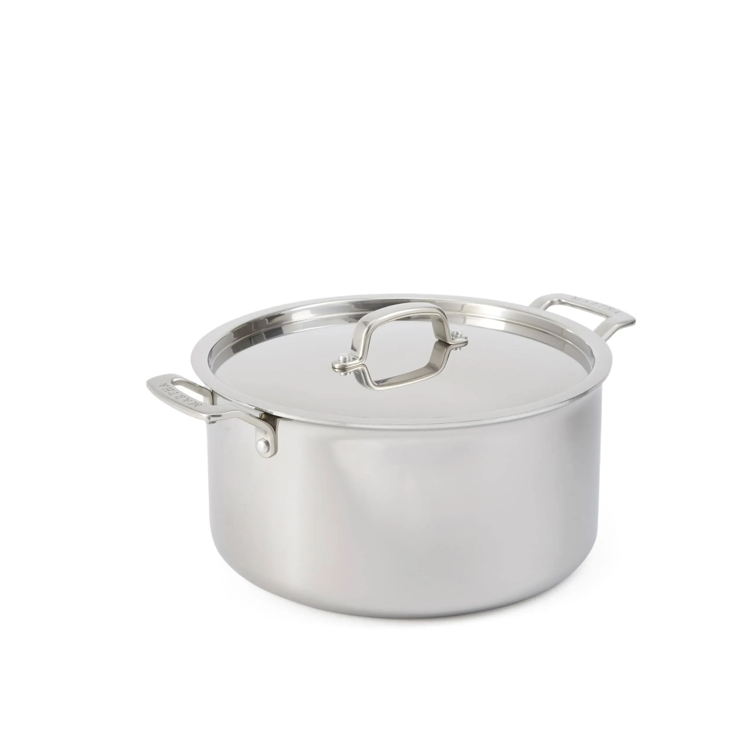 Martha by Martha Stewart Stainless Steel 8 qt Stock Pot with Lid - Silver