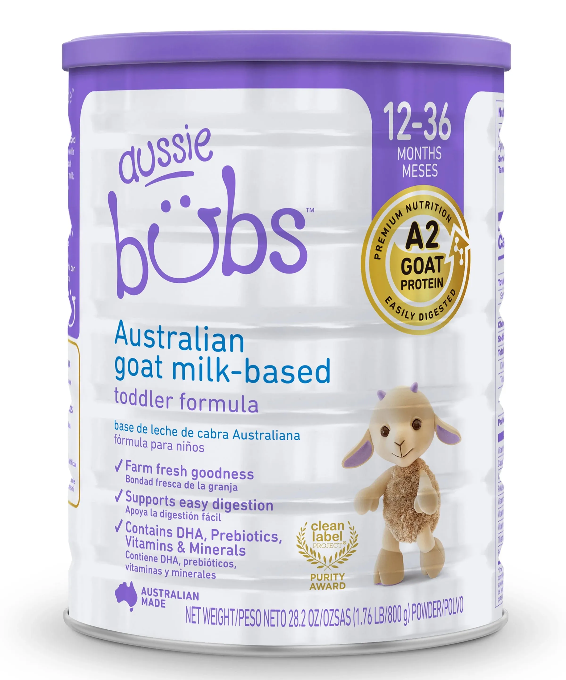 Aussie Bubs Australian Goat Milk-Based Toddler Formula