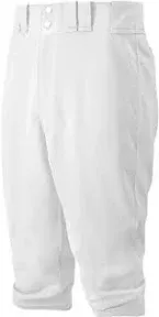 Mizuno Youth Belted Elastic Bottom Performance Short Pant White Small