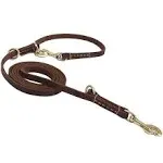 Guiding Star Durable Multi Function 8ft Dog Leash, Genuine Leather Leash Hands Free Leash Dog Training Leash for Small, Medium and Large Dogs