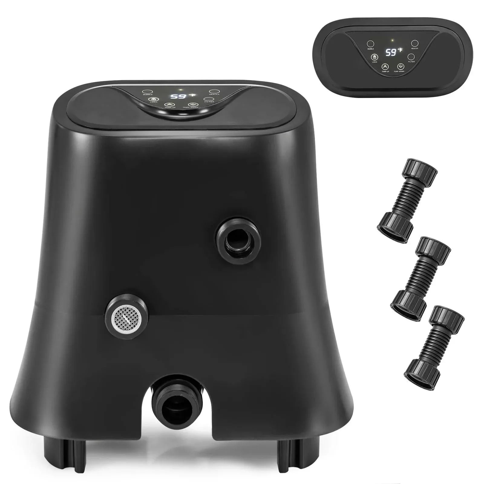 Goplus Electric Heater Pump for Inflatable Hot Tub, 1350W SPA Control Center for Bubble, Filtration & Heating