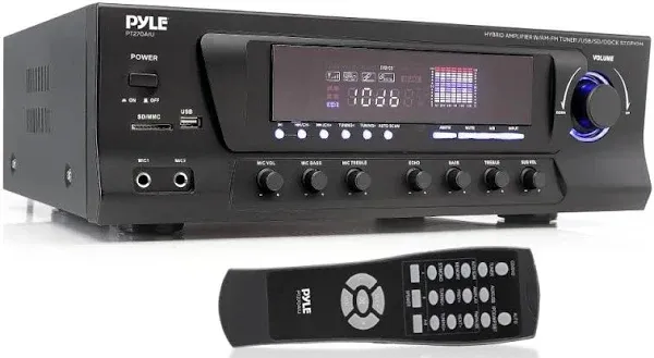 300W Digital Stereo Receiver System AM/FM Qtz. Synthesized Tuner USB/SD Card MP3 Player & Subwoofer Control