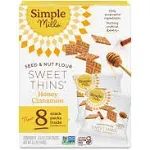 Simple Mills Seed & Nut Flour Sweet Thins Snack packs, Honey Cinnamon (0.8 oz, 8 ct)